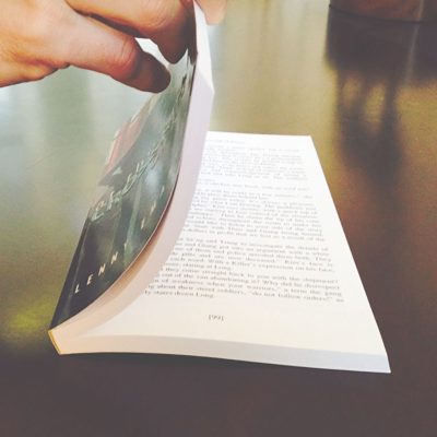 Perfect bound book binding.