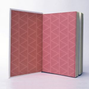 Endpaper or endsheet, also called endsheets or ends, are glued to the inside front and back cover of a hard case book. A design on endpapers is great for custom books.