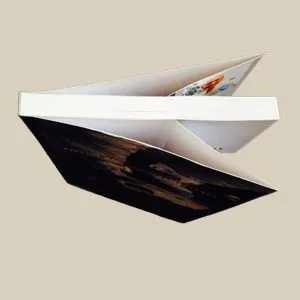 French flaps on a soft cover book for custom books. Premium book prnting in Asia.